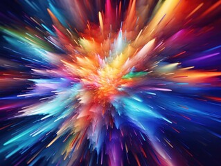 Obraz premium a colorful explosion of light