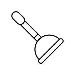 plunger icon with white background vector stock illustration