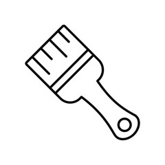 paint brush icon with white background vector stock illustration