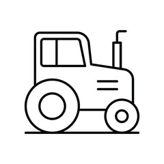 tractor icon with white background vector stock illustration
