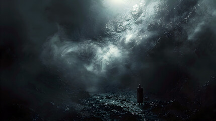 A Solitary Soul's Pursuit of Essence in the Abyss of Darkness