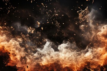 Explosion nebula smoke cloud. - obrazy, fototapety, plakaty