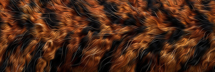 Fototapeta premium background of detailed texture of tiger fur, generative AI