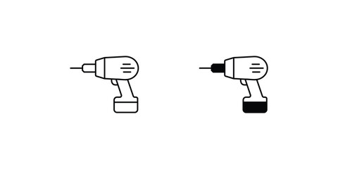 drill icon with white background vector stock illustration