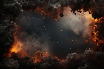 Fire Exploded space explosion astronomy. - obrazy, fototapety, plakaty
