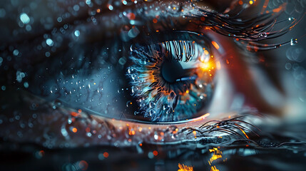 Captivating Close-up of a Mesmerizing Digital Eye Showcasing Striking Realism and Impactful Visual Depth