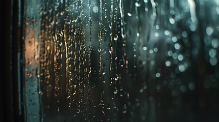 rain drops on window - obrazy, fototapety, plakaty