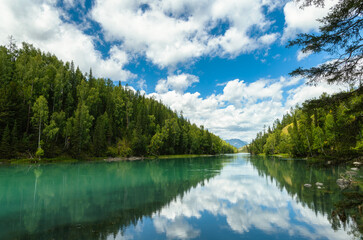 Obraz premium Scenery of Kanas Scenic Area in Altay Region, Xinjiang, China