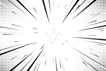Obraz premium BLACK AND WHITE COMIC ZOOM BACKGROUND VECTOR FREE