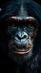 Intense Close-up Portrait of an Endangered Primate Species Amidst Selective Breeding Challenges