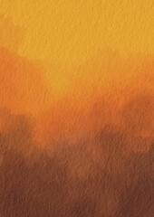 abstract brush stroke yellow, orange, red and brown grunge background illustration for deoration on autumn , evening times and hot temperatures concept. - obrazy, fototapety, plakaty