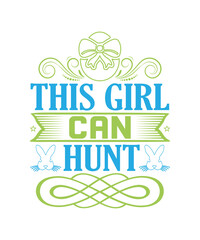 This Girl can hunt Easter SVG Bundle, Happy Easter SVG, Easter Bunny SVG, Easter Hunting Squad svg, Easter Shirts, Easter for Kids, Cut File Cricut