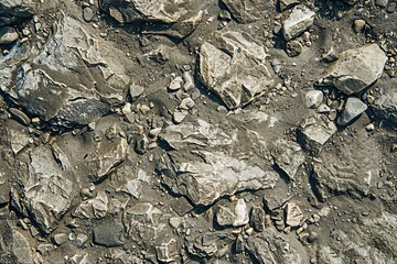 Naklejka premium Texture pattern of natural stone formations, showcasing the rugged textures and weathered surfaces of rocky landscapes.