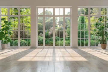 Party in garden window floor plant.