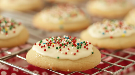 Obraz na płótnie Canvas cupcakes with sprinkles