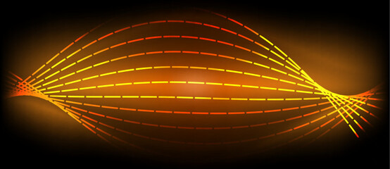 A computergenerated image depicting a glowing sphere resembling an astronomical object on a dark background. The image showcases symmetry, art, and the play of light and shadow in a captivating way
