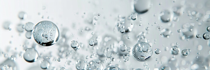  water drops and bubbles,,Collagen Skin Serum and Vitamin , bubbles in water, for beauty skin care cosmetics, spa products,abstract oil bubbles or face serum background. Oil and water bubbles .banner