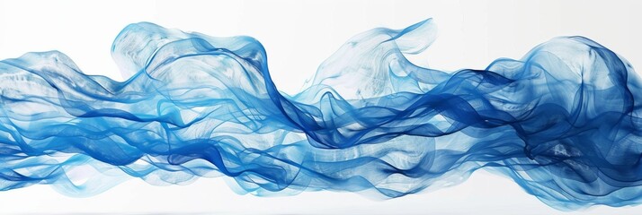 Blue water waves on a white background - obrazy, fototapety, plakaty