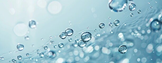Water background with bubbles and water waves
