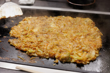 Monjyayaki, Japanese traditional teppanyaki. 