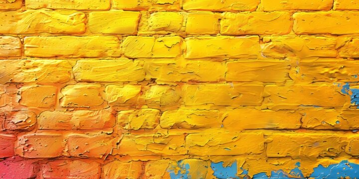 Celebrate summer with a vibrant and cheerful pool party invitation featuring an abstract yellow and orange brick wall, perfect for capturing the lively spirit of Caribbean heat