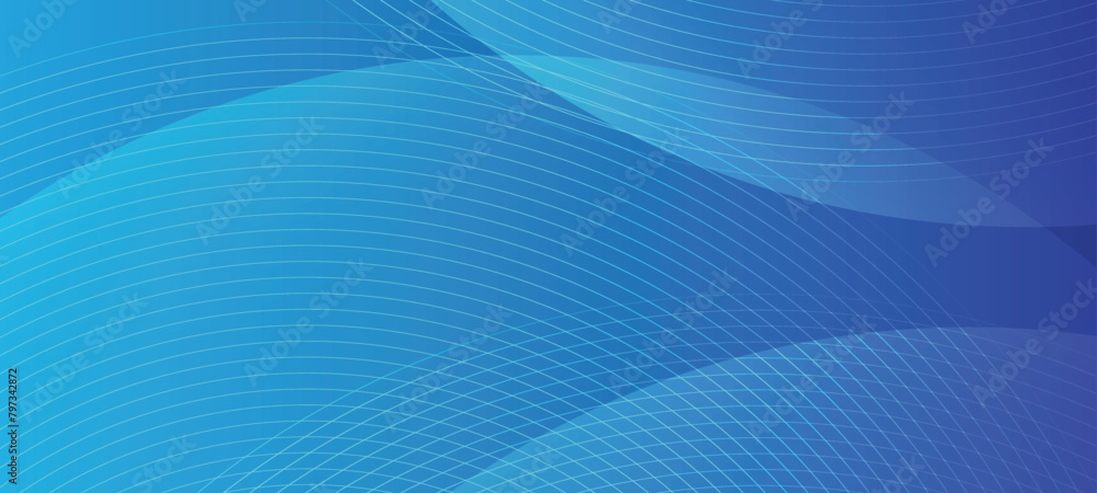 Poster abstract blue banner background with dynamic wave line for futuristic concept