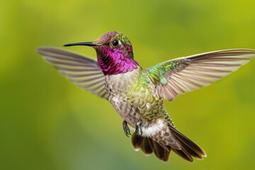 Naklejka premium Costa's hummingbird, hummingbird in flight, 