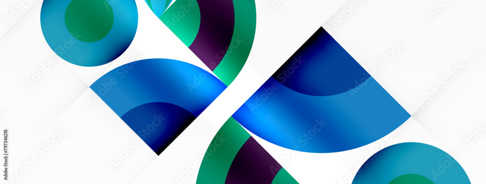 Aufkleber a beautiful logo featuring a vibrant azure triangle and circle on a white background. the electric b