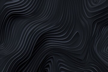 Abstract of black space, twisted shape, architecture details, Perspective of future building design. 3D rendering.