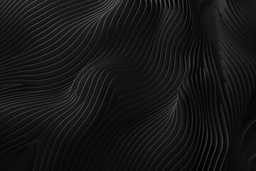 Abstract of black space, twisted shape, architecture details, Perspective of future building design. 3D rendering.