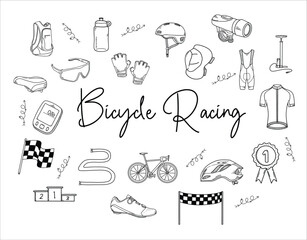 Bicycle Racing Illustration