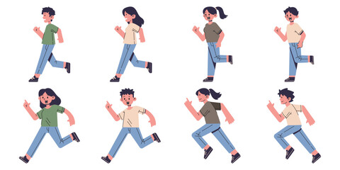 People Running Illustration