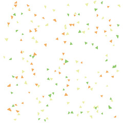 Festive pattern with colorful glitter triangles, confetti. Random, chaotic triangles. Bright background for party invites, wedding, cards, phone Wallpapers. Vector illustration. Typographic design.