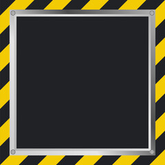 Obraz premium black yellow construction background. template design for banner, poster, social media, web.