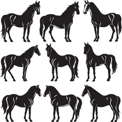 set of horses