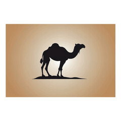 Camel silhouette logo vector icon design vector