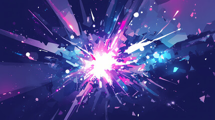 Fototapeta na wymiar illustration of a colorful explosion 