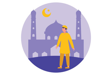Ramadan Kareem Flat Illustration Design