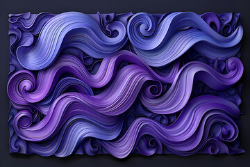 Abstract realistic of blue wavy background 3D Blue Wavy Abstraction