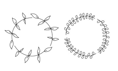 シンプルなボタニカルフレーム