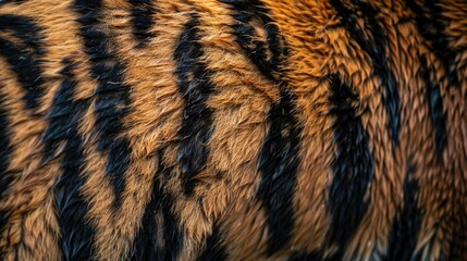 Abstract tiger fur background. The texture of the fur, natural or artificial.