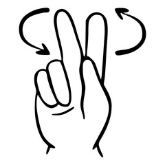 Obraz premium Palm and fingers gesture