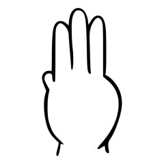 Palm and fingers gesture