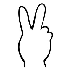 Obraz premium Palm and fingers gesture