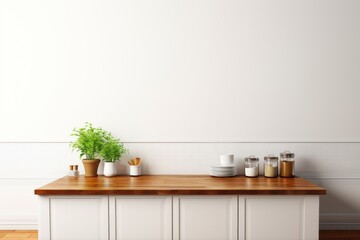 Kitchen counter wall architecture furniture.