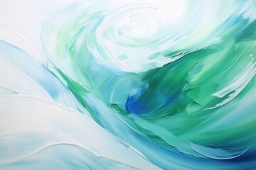 a painting of a wave