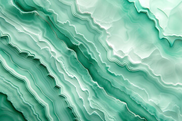 Mint green alcohol ink waves, detailed like agate ripples, in ultra high resolution