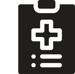 Fototapeta premium Prescription record icon, patient medical record vector icon.