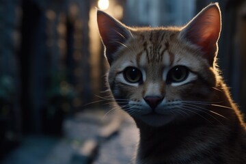 Fototapeta premium a cat looking at the camera