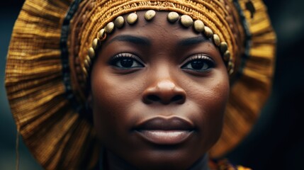 a close-up of a woman